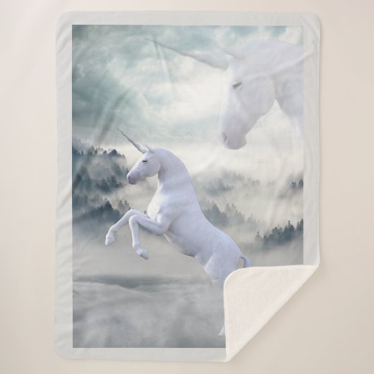 Couverture Sherpa Unicornes (Devant)