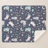 Couverture Sherpa Unicornes Sherpa Blanket (Devant (Horizontal))