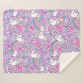 Couverture Sherpa Unicornes Sherpa Blanket (Devant (Horizontal))