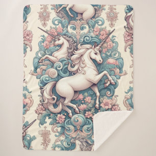 Couverture Sherpa Unicornes victoriennes mystiques : Enchantées flor