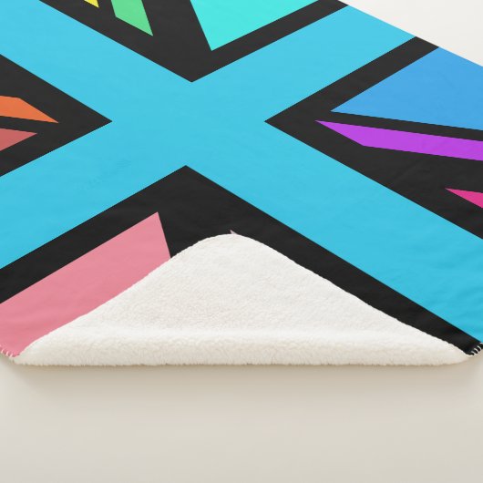 Couverture Sherpa Union Jack/Drapeau Multicolore+Noir (3/4)