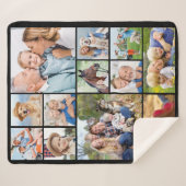 Couverture Sherpa Unique 12 Photo Collage Minimal Cute Simple (Devant (Horizontal))