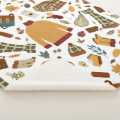 Couverture Sherpa Unique Automne Feuilles Harvest Automne Citrouille (3/4)