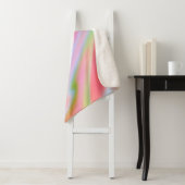 Couverture Sherpa Unique tendance Rose bleu vert vert vert abstrait  (En situation)