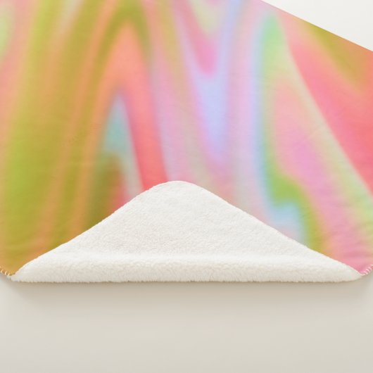 Couverture Sherpa Unique tendance Rose bleu vert vert vert abstrait  (3/4)