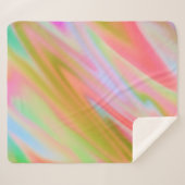 Couverture Sherpa Unique tendance Rose bleu vert vert vert abstrait  (Devant (Horizontal))