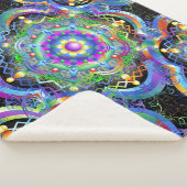 Couverture Sherpa Univers Mandala Couleurs Psychédéliques (3/4)