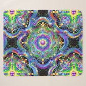 Couverture Sherpa Univers Mandala Couleurs Psychédéliques (Devant (Horizontal))