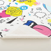 Couverture Sherpa Universal trend hand drawing seamless pattern. Tre (3/4)