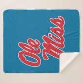 Couverture Sherpa Université du Mississippi | Ole Miss Script (Devant (Horizontal))