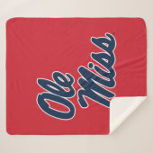 Couverture Sherpa Université du Mississippi | Ole Miss Script (Devant (Horizontal))