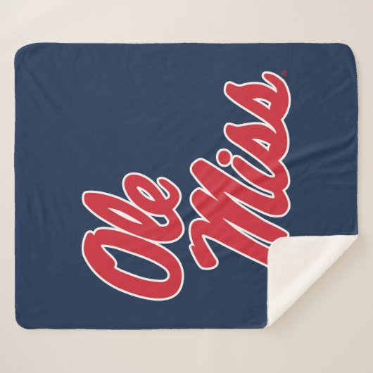 Couverture Sherpa Université du Mississippi | Ole Miss Script (Devant (Horizontal))
