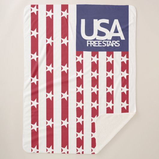 COUVERTURE SHERPA USA/EEUU FREE STARS FLAG BY MASANSER PIXELAT (Devant)