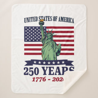 Couverture Sherpa USA Statue of Liberty 250 Years 1776-2026