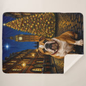 Couverture Sherpa Vacances Bouledogue  (Devant (Horizontal))