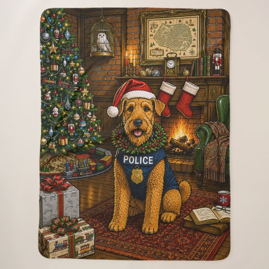 Couverture Sherpa Vacances de la police Airedale Terrier (Devant)