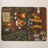 Couverture Sherpa Vacances de la police Airedale Terrier (Devant (Horizontal))