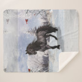 Couverture Sherpa Vacances d'hiver 2024 Cheval friésien (Devant (Horizontal))