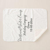 Couverture Sherpa Vacances hivernales camping personnalisé ajouter u (Devant (Horizontal))