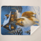 Couverture Sherpa Vacances Rough Collie (Devant (Horizontal))