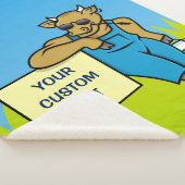 Couverture Sherpa Vache avec signe (3/4)