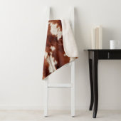 Couverture Sherpa Vache blanche Brown (En situation)