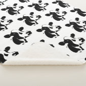 Couverture Sherpa Vache Couverture-Noire et blanche à Sherpa (3/4)