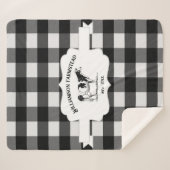 Couverture Sherpa Vache de ferme de Buffalo noir Sherpa Blanche (Devant (Horizontal))