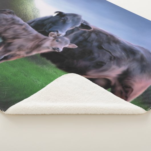 Couverture Sherpa Vache et veau Black Angus (3/4)