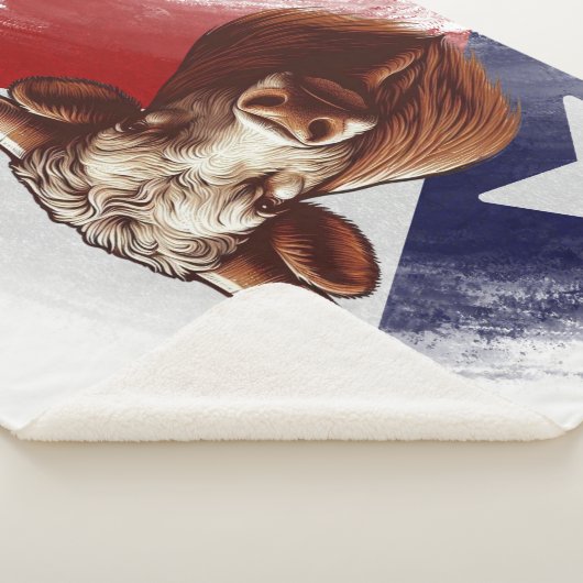 Couverture Sherpa Vache longhorne du Texas (3/4)