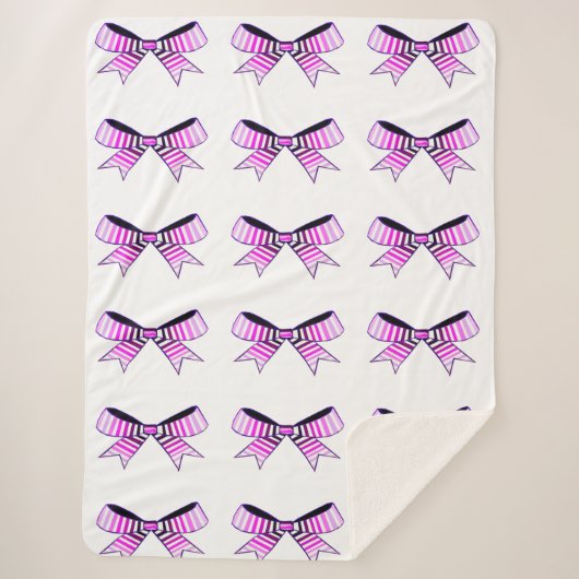 Couverture Sherpa Vaches roses Blanche Sherpa (Devant)