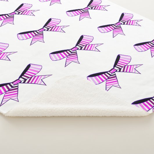 Couverture Sherpa Vaches roses Blanche Sherpa (3/4)