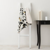 Couverture Sherpa Vachette blanche noire (En situation)