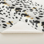 Couverture Sherpa Vachette blanche noire (3/4)