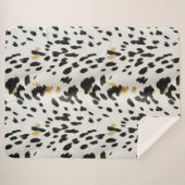 Couverture Sherpa Vachette blanche noire (Devant (Horizontal))