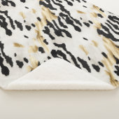 Couverture Sherpa Vachette blanche noire sud-ouest (3/4)