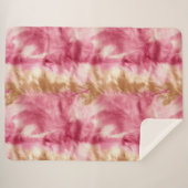 Couverture Sherpa Vachette blanche rose crème Brown (Devant (Horizontal))