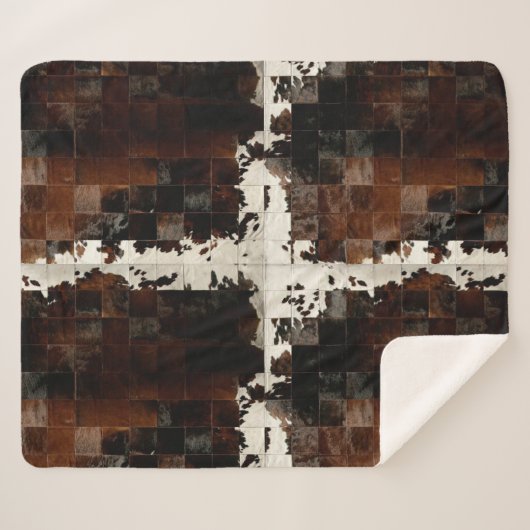 Couverture Sherpa Vachette Brown rustique (Devant (Horizontal))