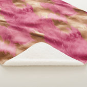 Couverture Sherpa Vachette de cowgirl en or rose de l'Ouest (3/4)