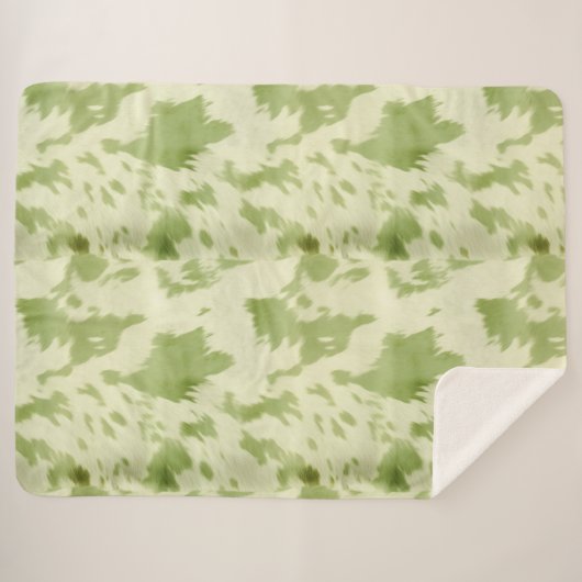 Couverture Sherpa Vachette verte (Devant (Horizontal))