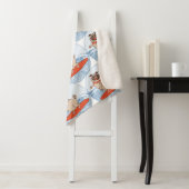 Couverture Sherpa Vague à cheval heureux chien de carlin sur la plan (En situation)