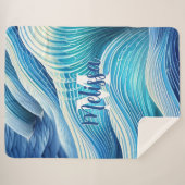 Couverture Sherpa Vague de plage (Devant (Horizontal))