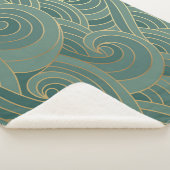 Couverture Sherpa Vague d'or : Traditionnel luxe oriental (3/4)