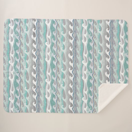 Couverture Sherpa vagues (Devant (Horizontal))