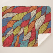 Couverture Sherpa Vagues à main : Arrière - plan Abstrait sans joint (Devant (Horizontal))