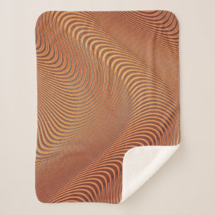 Couverture Sherpa Vagues Abstraites Art Sherpa Blanket