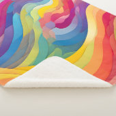Couverture Sherpa Vagues arc-en-ciel (3/4)