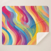 Couverture Sherpa Vagues arc-en-ciel (Devant (Horizontal))