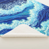 Couverture Sherpa Vagues de l'océan bleu (3/4)