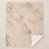 Couverture Sherpa Vagues d'or : Marbre Abstrait (Devant)